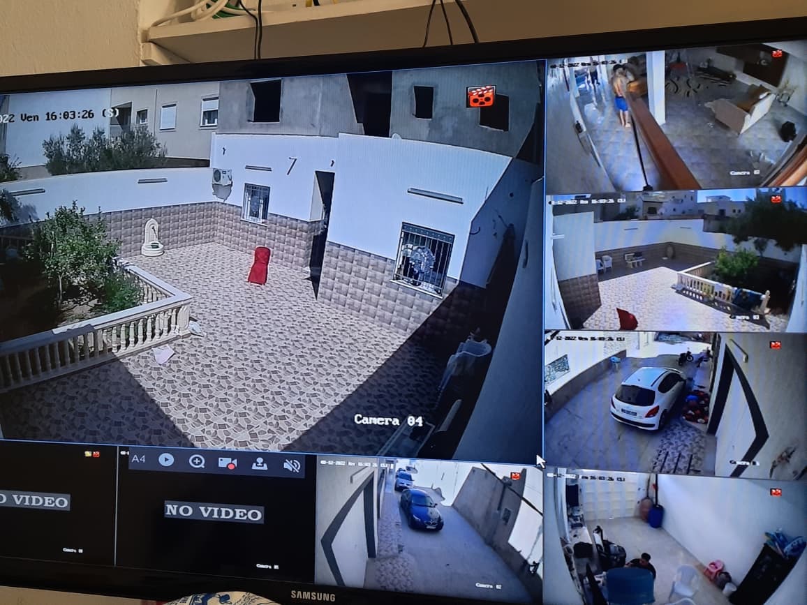 Security camera installation Tunisia by KACEM SERVICE technicians